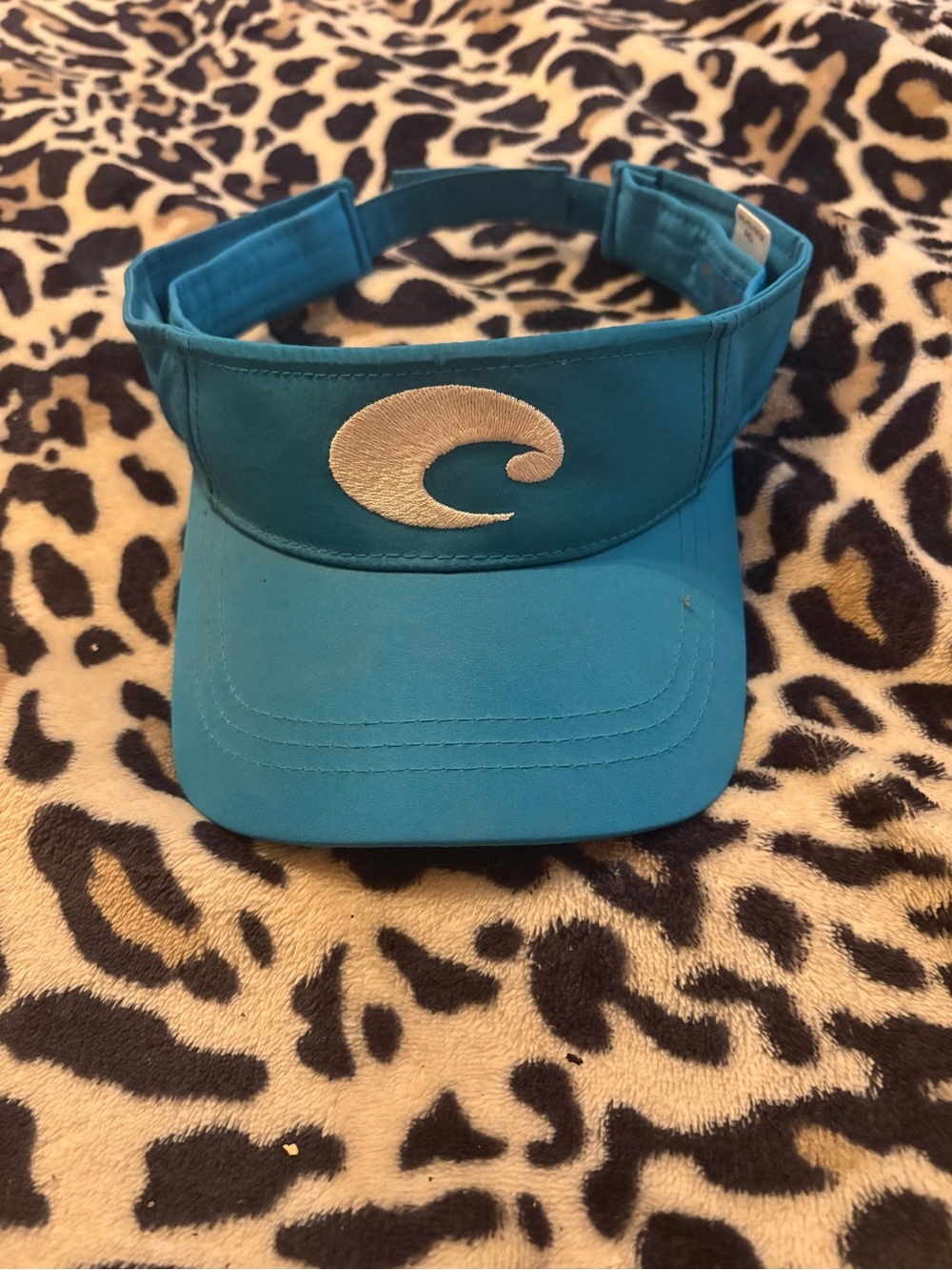 Costa Teal Visor with Cream Wave Logo